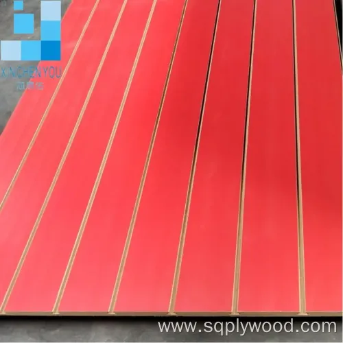 Factory Grooved MDF 18mm Melamine Slot MDF Panel with Aluminum Inserts